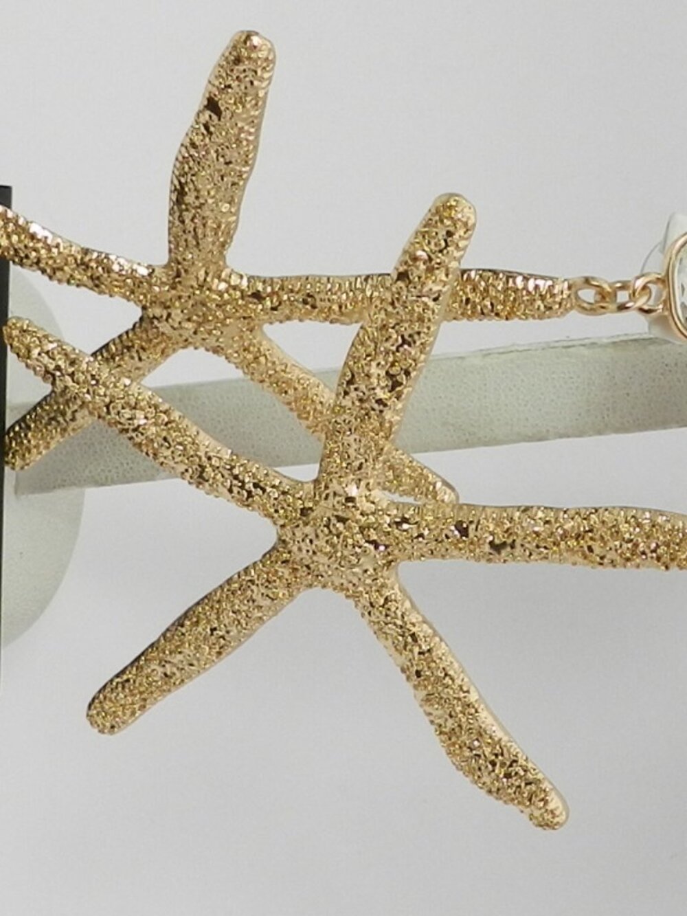 I.N.C. International Concepts Gold-Tone Crystal & Starfish Statement Earrings - Picture 5 of 5